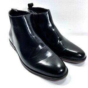 New York & Company Men's David Chelsea Boots Almond Toe Black US 12